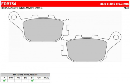 фото Колодки тормозные Accossato AGPP88OR (FDB754P) FDB 754 P AGPP88OR BREMBO	07HO36
BREMBO	07HO3607
BREMBO	07HO36SP
BREMBO	07.HO36.07
BREMBO	07.HO36.SP
CARBONE L.	2296
DUNLOPAD	DP 121
EBC	FA174
EBC	FA 174
GALFER	FD134
GALFER	FD 134
GOODRIDGE	G59ST
LUCAS	MCB634LF
LUCAS	MCB 634LF
LUCAS/TRW	MCB634
NEWFREN	FD0172
NISSIN	2P-244
PREMIER	P59
SBS	158
SBS	657
SBS	753
SEMC	HO 32
VESRAH	VD 163
VESRAH	VD-163,  , OEM Honda	06435-KFK-006
OEM Honda	06435-KFK-016
OEM Honda	06435-MEE-016
OEM Honda	06435-MEJ-016
OEM Honda	06435-MFG-D01
OEM Honda	06435-MFG-D02
OEM Honda	06435-MGS-D31
OEM Honda	43105-MV9-008
OEM Honda	43105-MW0-405
OEM Honda	43105-MW0-415
OEM Honda	43106-MV9-008
OEM Kawasaki	43082-0073
OEM Suzuki	69100-04820
OEM Suzuki	69100-06830
OEM Suzuki	69100-16851
OEM Suzuki	69101-44850
OEM Yamaha	5SL-W0046-00
OEM Yamaha	5VX-W0046-00, 