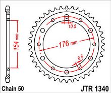 фото Звезда задняя JTR1340-43  JTR1340-43