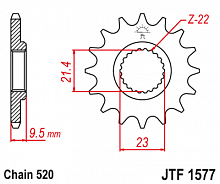 фото Звезда передняя JTF1577-15  JTF1577-15