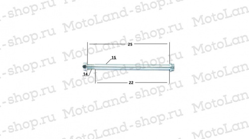 фото Ось переднего колеса XR250 LITE 00000015769 ,  , , 