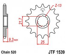 фото Звезда передняя JTF1539-15  JTF1539-15