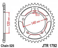 фото Звезда задняя JTR1792-43  JTR1792-43