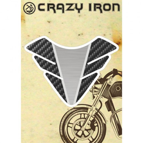 Наклейка на бак CRAZY IRON, #4 текстура карбона cipr1061 , фото Наклейка на бак CRAZY IRON, #4 текстура карбона cipr1061 , , ,