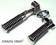 фото ДОПОЛНИТЕЛЬНЫЕ ПОДНОЖКИ (Highway Pegs) РДЛЯ КРУИЗЕРА, ХРОМ, ХОМУТ  310-200