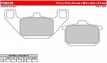 фото Колодки тормозные Ferodo FDB339 P  FDB 339 P