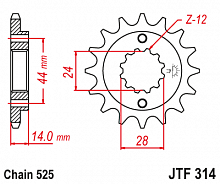 фото Звезда передняя JTF314-16  JTF314-16