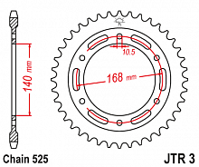 фото Звезда задняя JTR3-47  JTR3-47