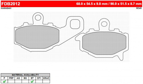 фото Колодки тормозные Brenta FT4089 (FDB2012 ST) FDB 2012 FT 4089 BREMBO	07KA16  <br>
BREMBO	07KA1617 <br>
BREMBO	07KA16SP <br>
CL BRAKES	2381 CL <br>
EBC	FA192 <br>
GALFER	FD167 
GALFER	FD 167<br>
FERODO      FDB2012
LUCAS/TRW	MCB662 <br>
NEWFREN	FD0207 <br>
NEWFREN	.FD.0207 <br>
SBS	687 <br>
VESRAH	VD 434,  , OEM Kawasaki	43082 0004  <br>
OEM Kawasaki	43082 0068 <br>
OEM Kawasaki	43082 1157 <br>
OEM Kawasaki	43082 1160 <br>
OEM Kawasaki	43082 1171 <br>
OEM Kawasaki	43082 1190 <br>
OEM Kawasaki	43082 1213, 