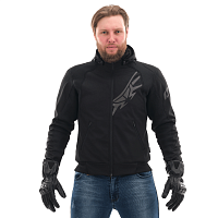 фото Мотокуртка DRAGONFLY Urban Black с защитой (чёрная) XL  700130-333