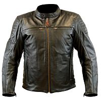 фото Мотокуртка MCP мужская кожаная Stripe (Черная, L)  LJ-2308-L