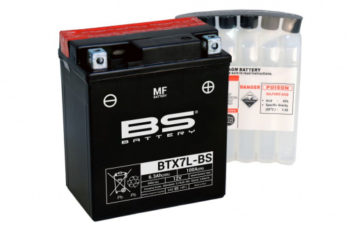 фото BTX7L-BS Аккумулятор (YTX7L-BS) 300620 ,  , 31500-KZZ-931, 
