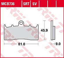 фото Колодки тормозные TRW MCB736 FDB2124  FDB 2124 MCB736