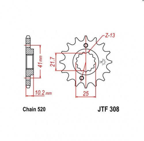 фото Звезда передняя JTF308-15RB JTF308-15RB ,  , , 