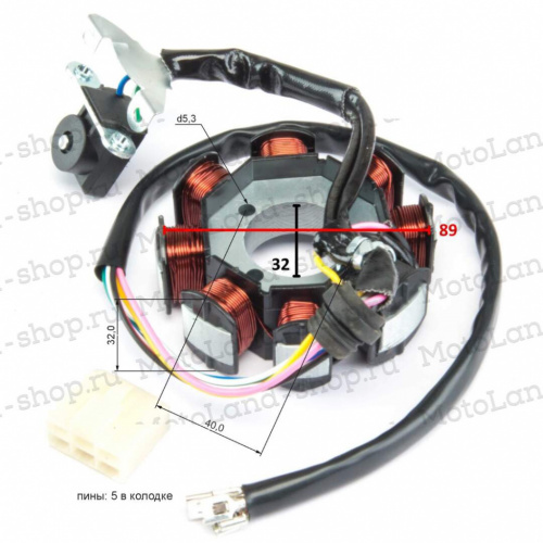 фото Статор генератора 166FMM (CGN250) 09038 ,  , , 