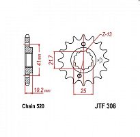 фото Звезда передняя JTF308-15RB  JTF308-15RB