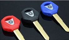 фото Болванка ключа YAMAHA, цвет синий, левый, длинна: 44мм (02)  key-yamaha-blue-l-44