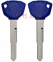 фото Болванка ключа KAWASAKI, Левый, цвет синий (49.4мм) (013)  key-kawasaki-blue-l-49.4