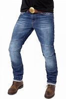 фото Мотоджинсы STARKS PYTHON, МУЖСКИЕ SLIM FIT,СТРЕЙЧ, СИННИЙ ПОТЕРТЫЙ, STONEWASH (36)  LC12004