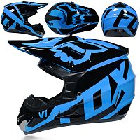 фото  Детский шлем EDX (FOX) черный\синий : M(54-55)  EDX_Blue_M_KID