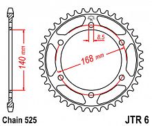 фото Звезда задняя JTR6-42  JTR6-42