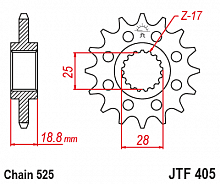 фото Звезда передняя JTF405-20  JTF405-20