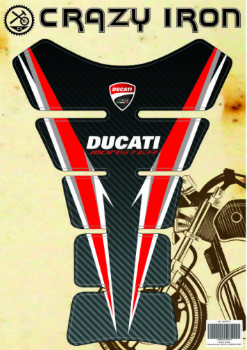 фото Наклейка на бак CRAZY IRON DUCATI CARBON WBR cipr9016 ,  , , 