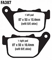 фото Колодки тормозные EBC FA387HH DOUBLE H Sintered (FDB2180)  FDB 2180 FA 387 HH