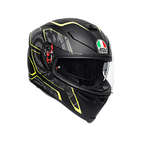фото Шлем AGV K-5 S TORNADO MATT BLACK-YELLOW FLUO ML  93395