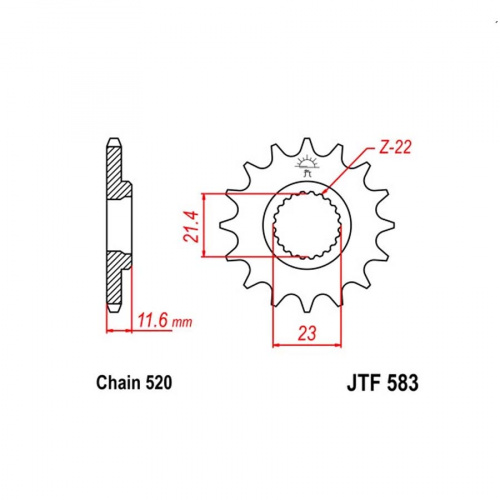 фото Звезда передняя JTF583-13 JTF583-13 ,  , , 