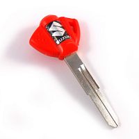 фото Болванка ключа SUZUKI, цвет красный, длина 50 мм, правая двойная канавка (01)  key-suzuki-red-2r-50