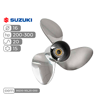 фото Винт гребной  Skipper для Suzuki 200-300HP нержавеющий, диаметр - 16", шаг 20  SK58200-93L20-000-R-SS