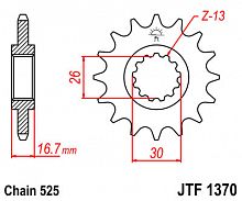 фото Звезда передняя JTF1370-16  JTF1370-16