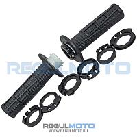 фото Грипсы lock-on + ручка газа KTM/Husqvarna/Kawasaki/Yamaha IGP черные  IGPT-007