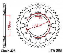 фото Звезда задняя JTA895-49  JTA 895-49