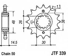 фото Звезда передняя JTF339-18  JTF339-18