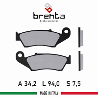 фото Колодки тормозные Brenta FT6050 (FDB892 SG)  FDB 892 FT 6050