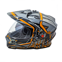 фото Мотошлем AiM JK802S Orange/Grey/Black, L  802-023-L
