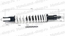фото Амортизатор L=460 центральный #1 XR250(белый)  00000004162