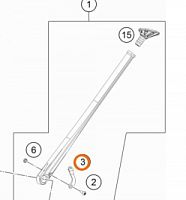 фото Кронштейн пружины боковой подставки KTM 79003023090 EXC/EXCF 125-500 /16->   79003023090