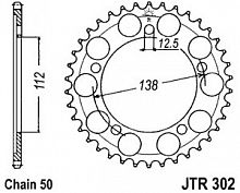 фото Звезда задняя JTR302-41  JTR302-41