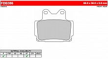 фото Колодки тормозные Ferodo FDB386 P  FDB 386 P