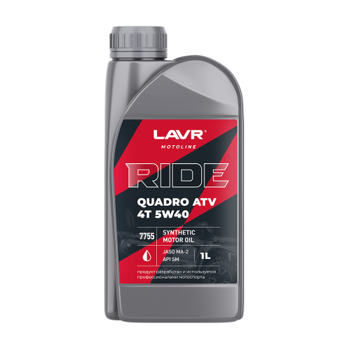 фото Масло LAVR RIDE QUADRO 4Т 5W40 1 л Ln7755 ,  , , 