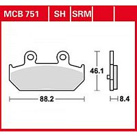 фото Колодки тормозные TRW MCB 751 (FDB2173)  FDB 2173 