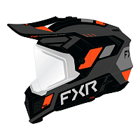 фото Шлем FXR Clutch w/ E Shield с подогревом Black/Orange, M  260670-1030-10