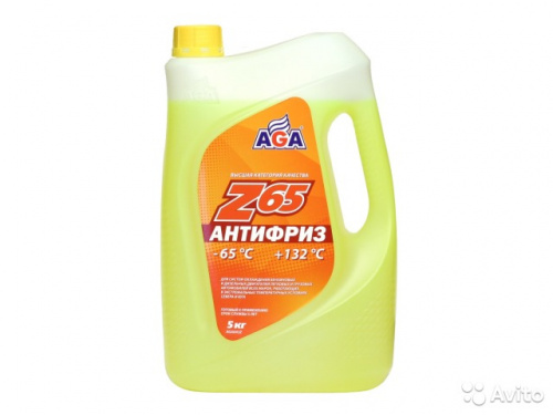 фото Антифриз AGA Z-65 желтый +132 5л. AGA043Z ,  , , 