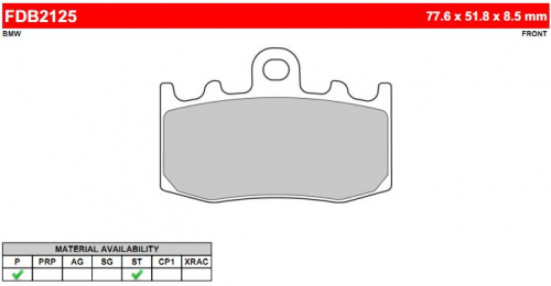 фото Колодки тормозные Accossato AGPA56ST (FDB2125ST) FDB 2125 ST AGPA 56 ST  BRAKING	892
BREMBO	07BB26
BRENTA	4123
CL BRAKES	1101
EBC	FA335
EBC	FA441
GALFER	FD271
GOLD FREN	196
LUCAS/TRW	MCB748
NEWFREN	FD0320
SBS	796
VESRAH	VD-9000,  , OEM BMW	34 11 7 671 780
OEM BMW	34 11 7 660 448
OEM BMW	34 11 7 683 064
OEM BMW	34 11 7 690 259
OEM Kawasaki	43082 1217,  фото 2