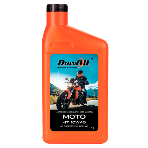 фото Масло RHINOIL МОТО 4T 10W40 SYNTETIC, 1 л RHINOIL10w40 ,  , , 