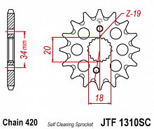 фото Звезда передняя JTF1310.15SC  JTF1310.15SC