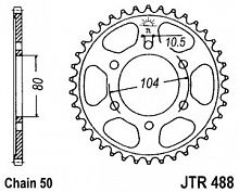 фото Звезда задняя JTR488-46  JTR488-46