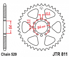фото Звезда задняя JTR811-45  JTR811-45